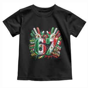 Funny Mexico Soccer Toddler T Shirt Six Seven Meme Trending Gift TS12 Black Print Your Wear