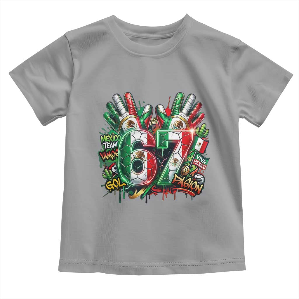 Funny Mexico Soccer Toddler T Shirt Six Seven Meme Trending Gift TS12 Sport Gray Print Your Wear