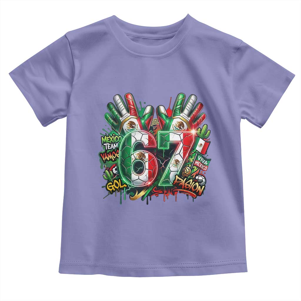 Funny Mexico Soccer Toddler T Shirt Six Seven Meme Trending Gift TS12 Violet Print Your Wear