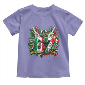 Funny Mexico Soccer Toddler T Shirt Six Seven Meme Trending Gift TS12 Violet Print Your Wear