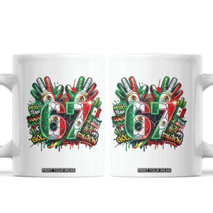 Funny Mexico Soccer Coffee Mug Six Seven Meme Trending Gift TS12 White Print Your Wear