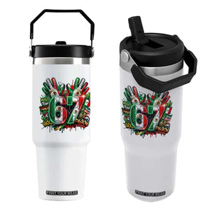 Funny Mexico Soccer Flip Straw Tumbler Six Seven Meme Trending Gift TS12 One Size: 30 oz White Print Your Wear