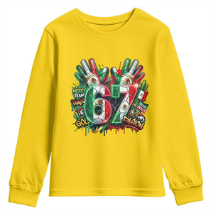 Funny Mexico Soccer Youth Sweatshirt Six Seven Meme Trending Gift TS12 Daisy Print Your Wear