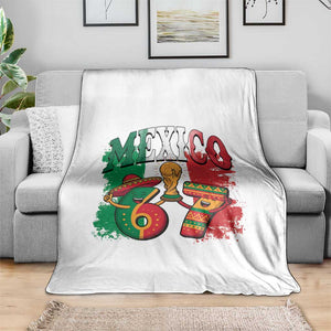 Mexico Soccer Fan Throw Blanket Funny 67 Viral Gen Alpha Slang Gift TS12 Print Your Wear