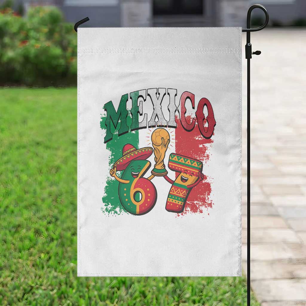 Mexico Soccer Fan Garden Flag Funny 67 Viral Gen Alpha Slang Gift TS12 Print Your Wear