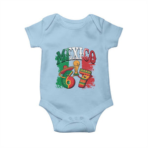 Mexico Soccer Fan Baby Onesie Funny 67 Viral Gen Alpha Slang Gift TS12 Light Blue Print Your Wear