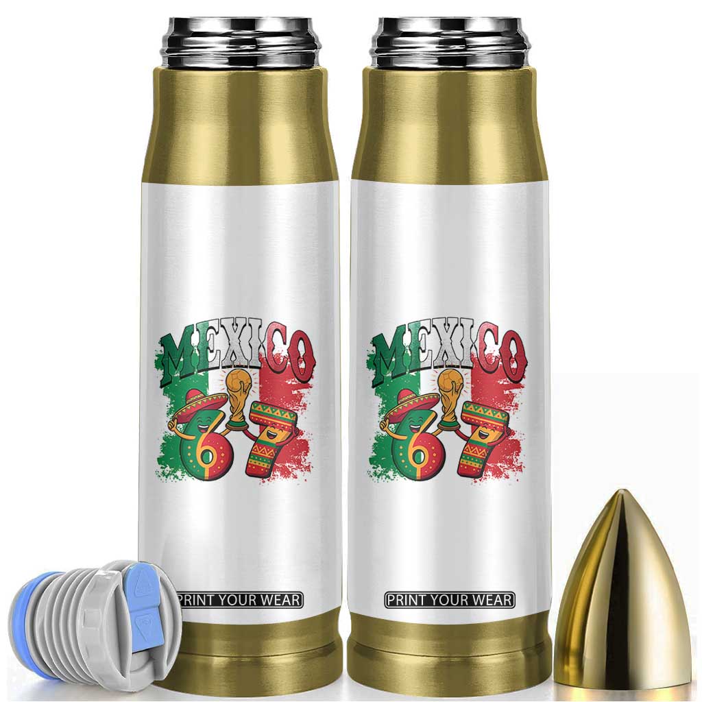 Mexico Soccer Fan Bullet Tumbler Funny 67 Viral Gen Alpha Slang Gift TS12 White Print Your Wear