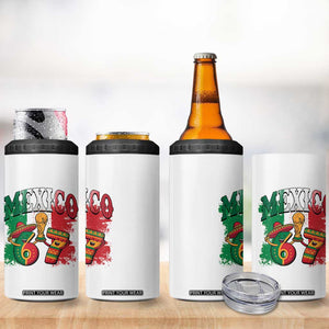 Mexico Soccer Fan 4 in 1 Can Cooler Tumbler Funny 67 Viral Gen Alpha Slang Gift TS12 Print Your Wear