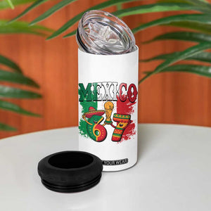 Mexico Soccer Fan 4 in 1 Can Cooler Tumbler Funny 67 Viral Gen Alpha Slang Gift TS12 Print Your Wear