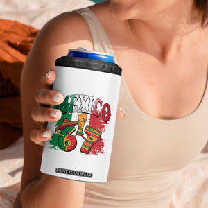 Mexico Soccer Fan 4 in 1 Can Cooler Tumbler Funny 67 Viral Gen Alpha Slang Gift TS12 Print Your Wear