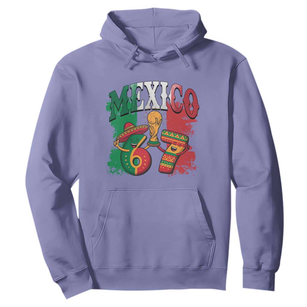Mexico Soccer Fan Hoodie Funny 67 Viral Gen Alpha Slang Gift TS12 Violet Print Your Wear