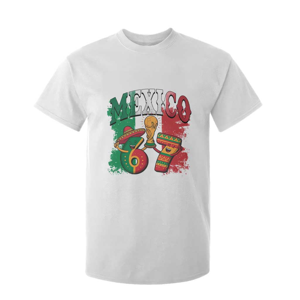 Mexico Soccer Fan T Shirt For Kid Funny 67 Viral Gen Alpha Slang Gift TS12 White Print Your Wear