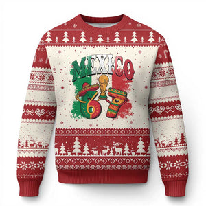 Mexico Soccer Fan Ugly Christmas Sweater Funny 67 Viral Gen Alpha Slang Gift TS12 Beige Red Print Your Wear
