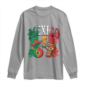Mexico Soccer Fan Long Sleeve Shirt Funny 67 Viral Gen Alpha Slang Gift TS12 Sport Gray Print Your Wear