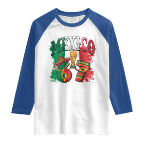 Mexico Soccer Fan Raglan Shirt Funny 67 Viral Gen Alpha Slang Gift TS12 White Royal Print Your Wear