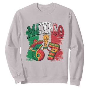Mexico Soccer Fan Sweatshirt Funny 67 Viral Gen Alpha Slang Gift TS12 Ice Gray Print Your Wear