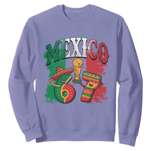 Mexico Soccer Fan Sweatshirt Funny 67 Viral Gen Alpha Slang Gift TS12 Violet Print Your Wear