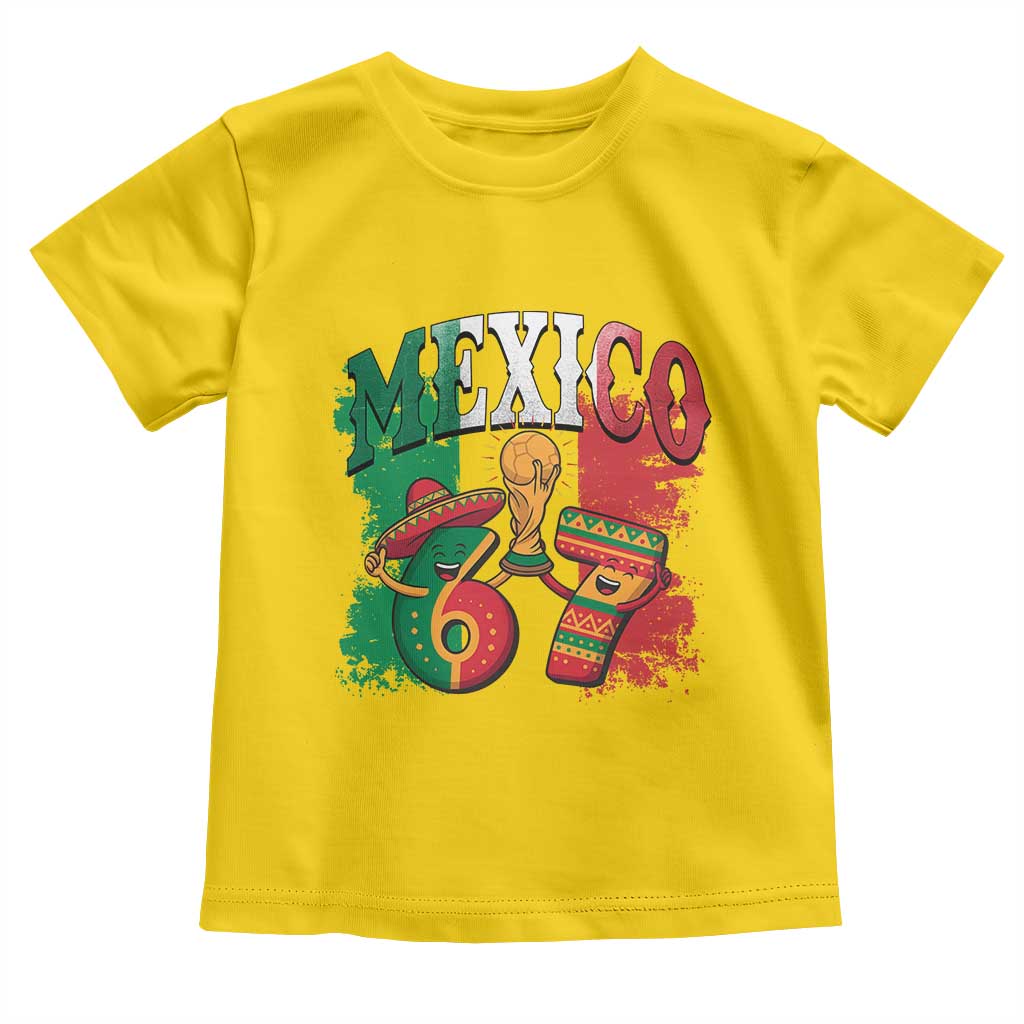 Mexico Soccer Fan Toddler T Shirt Funny 67 Viral Gen Alpha Slang Gift TS12 Daisy Print Your Wear