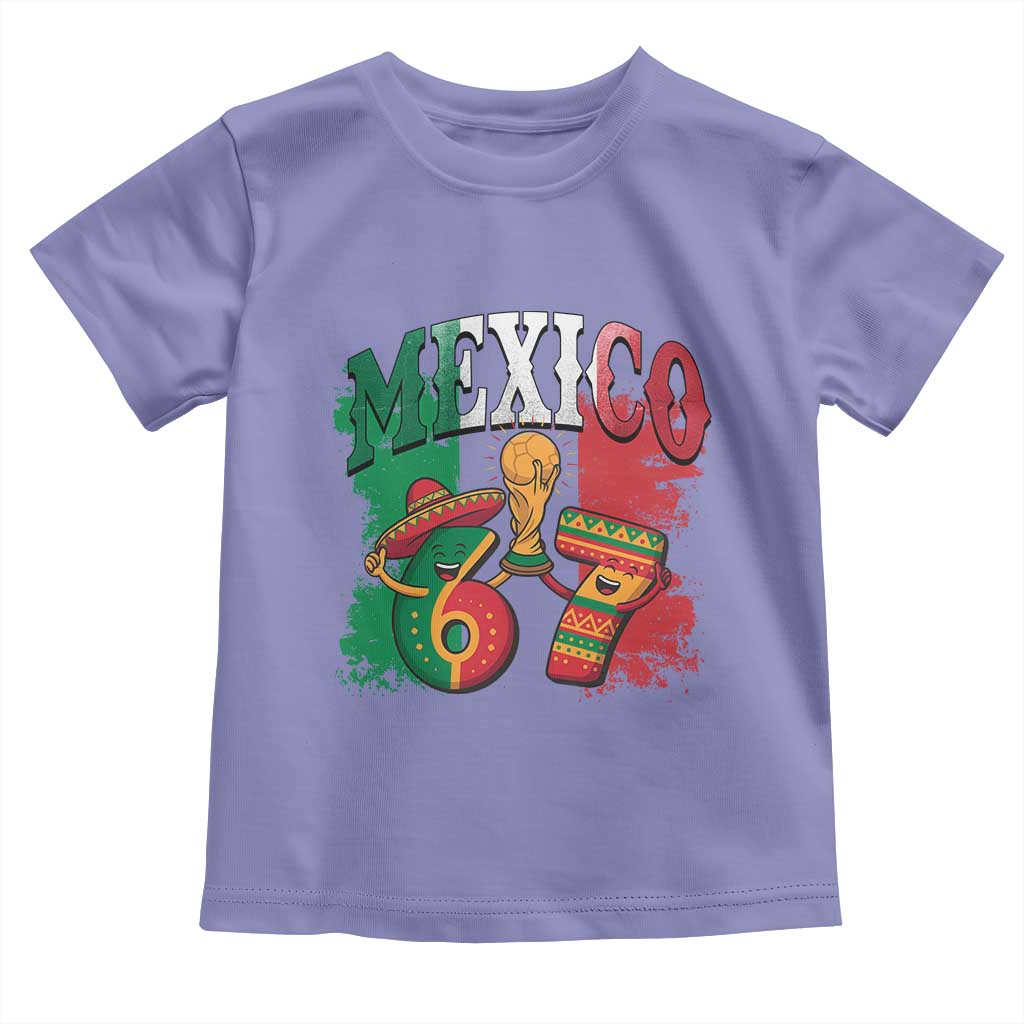 Mexico Soccer Fan Toddler T Shirt Funny 67 Viral Gen Alpha Slang Gift TS12 Violet Print Your Wear