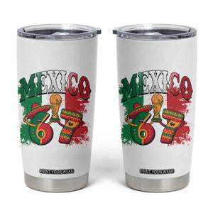 Mexico Soccer Fan Tumbler Cup Funny 67 Viral Gen Alpha Slang Gift TS12 White Print Your Wear