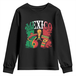 Mexico Soccer Fan Youth Sweatshirt Funny 67 Viral Gen Alpha Slang Gift TS12 Black Print Your Wear