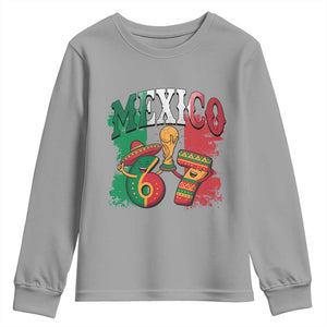Mexico Soccer Fan Youth Sweatshirt Funny 67 Viral Gen Alpha Slang Gift TS12 Sport Gray Print Your Wear