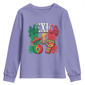 Mexico Soccer Fan Youth Sweatshirt Funny 67 Viral Gen Alpha Slang Gift TS12 Violet Print Your Wear