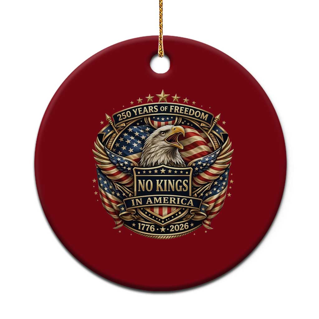 Vintage American Flag Eagle 250th Anniversary Ceramic Ornament No Kings In America TS12 1pc Red Print Your Wear