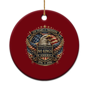 Vintage American Flag Eagle 250th Anniversary Ceramic Ornament No Kings In America TS12 1pc Red Print Your Wear