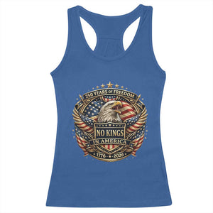 Vintage American Flag Eagle 250th Anniversary Racerback Tank Top No Kings In America TS12 Royal Blue Print Your Wear