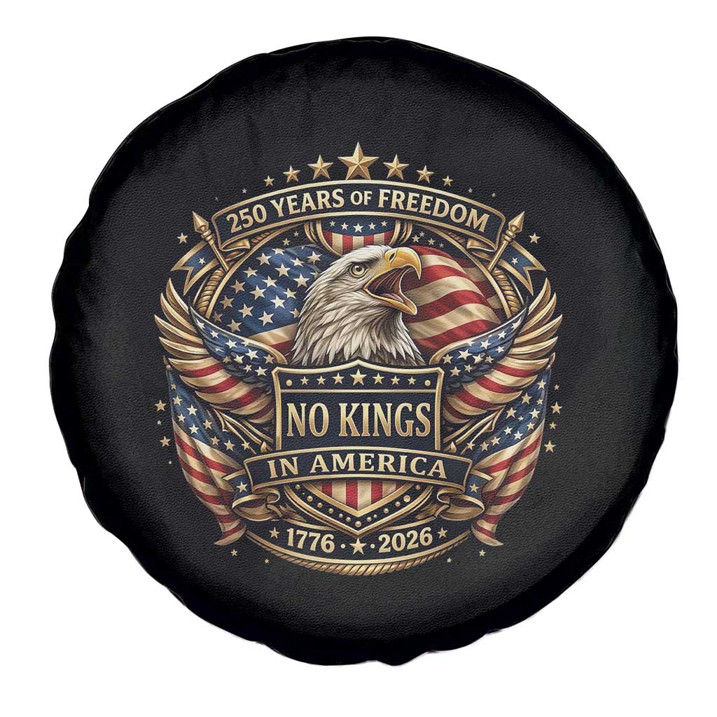 Vintage American Flag Eagle 250th Anniversary Spare Tire Cover No Kings In America TS12 Print Your Wear