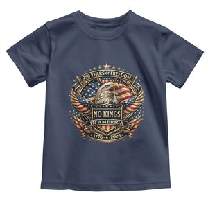 Vintage American Flag Eagle 250th Anniversary Toddler T Shirt No Kings In America TS12 Navy Print Your Wear