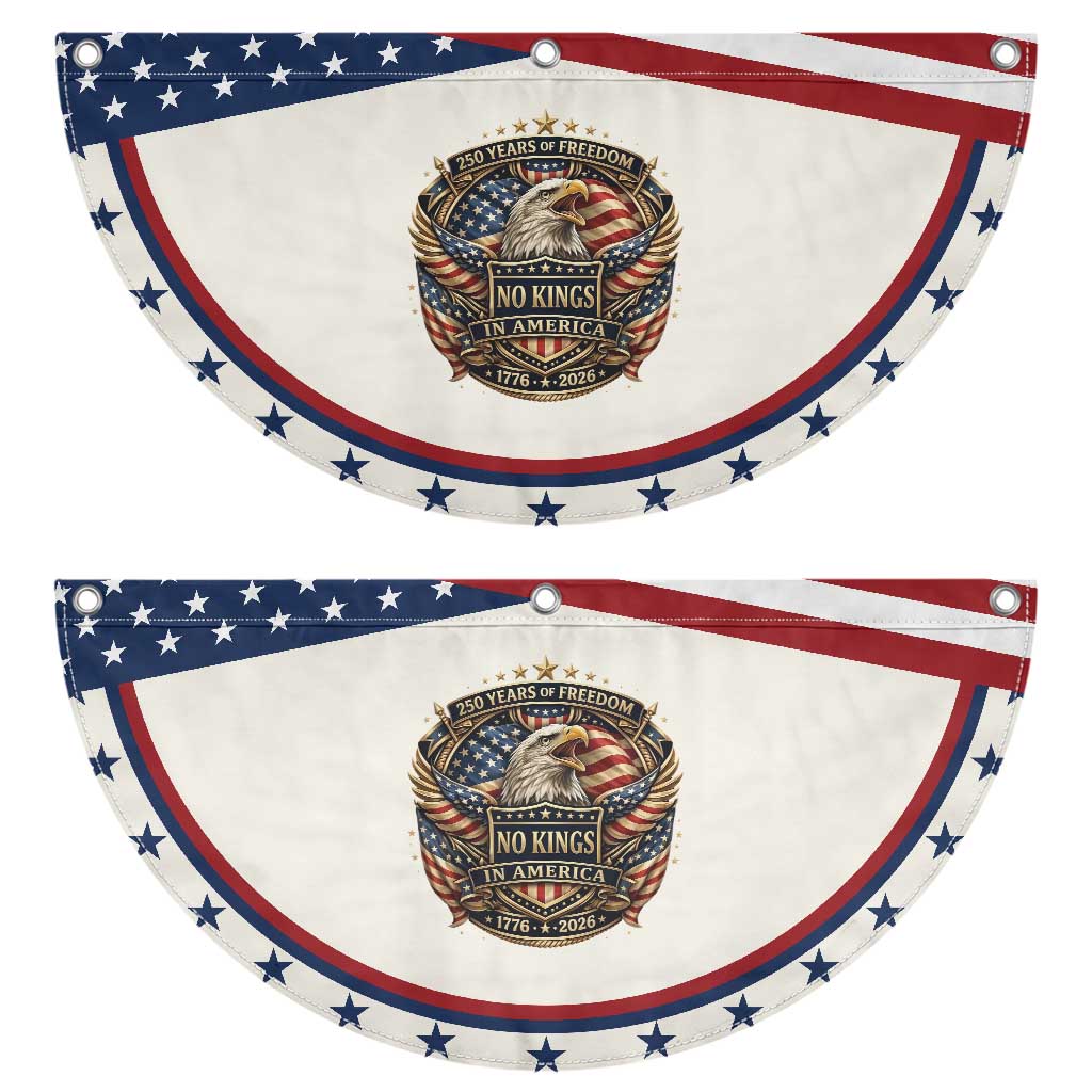 Vintage American Flag Eagle 250th Anniversary Patriotic Fan Flag No Kings In America TS12 2pcs pack Classic Beige Print Your Wear