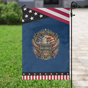 Vintage American Flag Eagle 250th Anniversary Garden Flag No Kings In America TS12 Classic Blue Black Print Your Wear