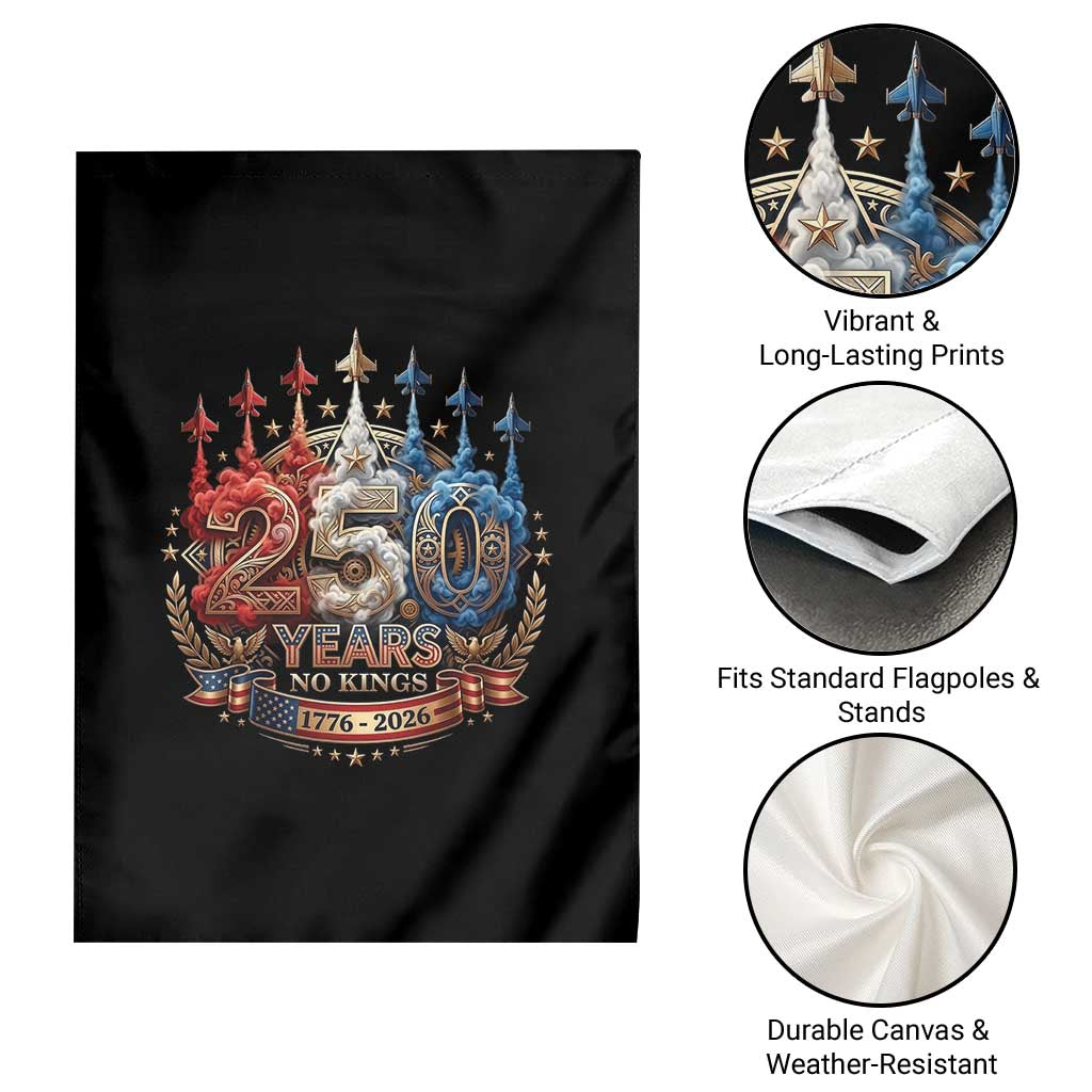 250 Years No Kings Garden Flag Patriotic Independence Anniversary TS12 Print Your Wear