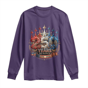 250 Years No Kings Long Sleeve Shirt Patriotic Independence Anniversary TS12 Purple Print Your Wear