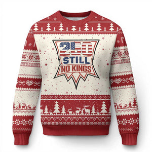Crown Protest 250 Still No Kings Ugly Christmas Sweater American Independence Pride TS12 Beige Red Print Your Wear