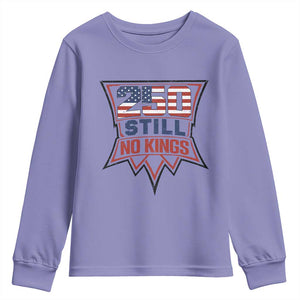 Crown Protest 250 Still No Kings Youth Sweatshirt American Independence Pride TS12 Violet Print Your Wear