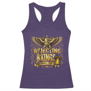 Rejecting Kings Since 1776 Racerback Tank Top Eagle Freedom Patriotic TS12 Purple Print Your Wear