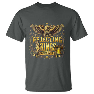 Rejecting Kings Since 1776 T Shirt Eagle Freedom Patriotic TS12 Dark Heather Print Your Wear