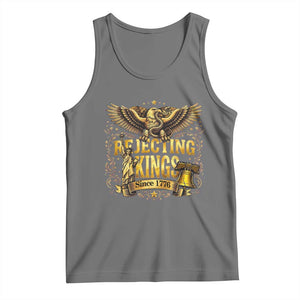 Rejecting Kings Since 1776 Tank Top Eagle Freedom Patriotic TS12 Black Heather Print Your Wear