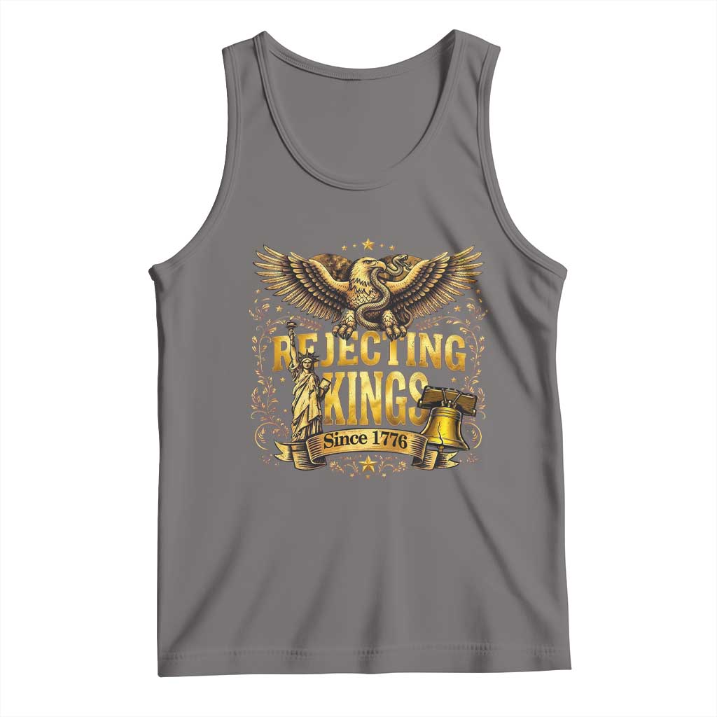 Rejecting Kings Since 1776 Tank Top Eagle Freedom Patriotic TS12 Deep Heather Print Your Wear