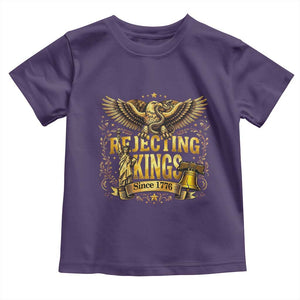 Rejecting Kings Since 1776 Toddler T Shirt Eagle Freedom Patriotic TS12 Purple Print Your Wear