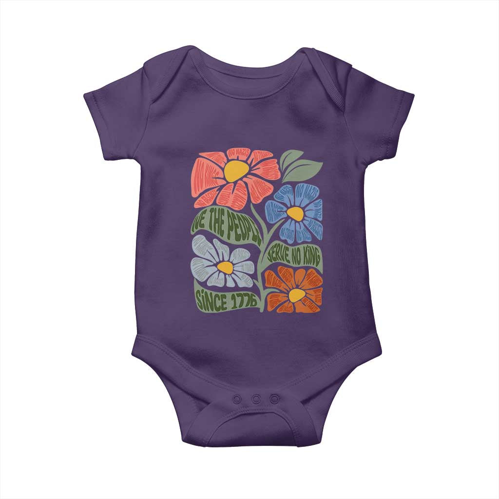 Wildflower Protest Baby Onesie We The People Serve No Kings TS12 Purple Print Your Wear