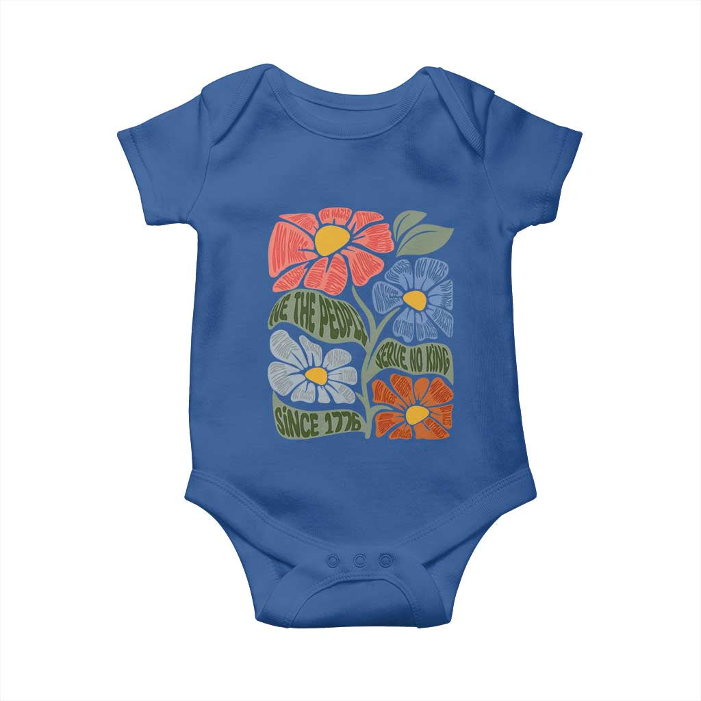 Wildflower Protest Baby Onesie We The People Serve No Kings TS12 Royal Blue Print Your Wear
