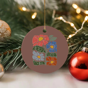 Wildflower Protest Ceramic Ornament We The People Serve No Kings TS12 1pc Mocha Print Your Wear