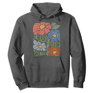 Wildflower Protest Hoodie We The People Serve No Kings TS12 Dark Heather Print Your Wear