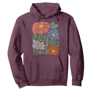 Wildflower Protest Hoodie We The People Serve No Kings TS12 Maroon Print Your Wear