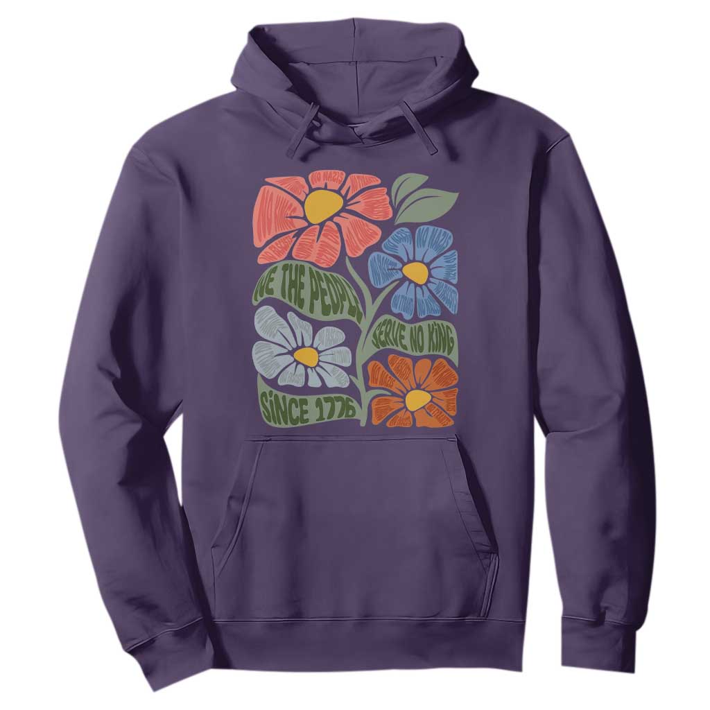 Wildflower Protest Hoodie We The People Serve No Kings TS12 Purple Print Your Wear