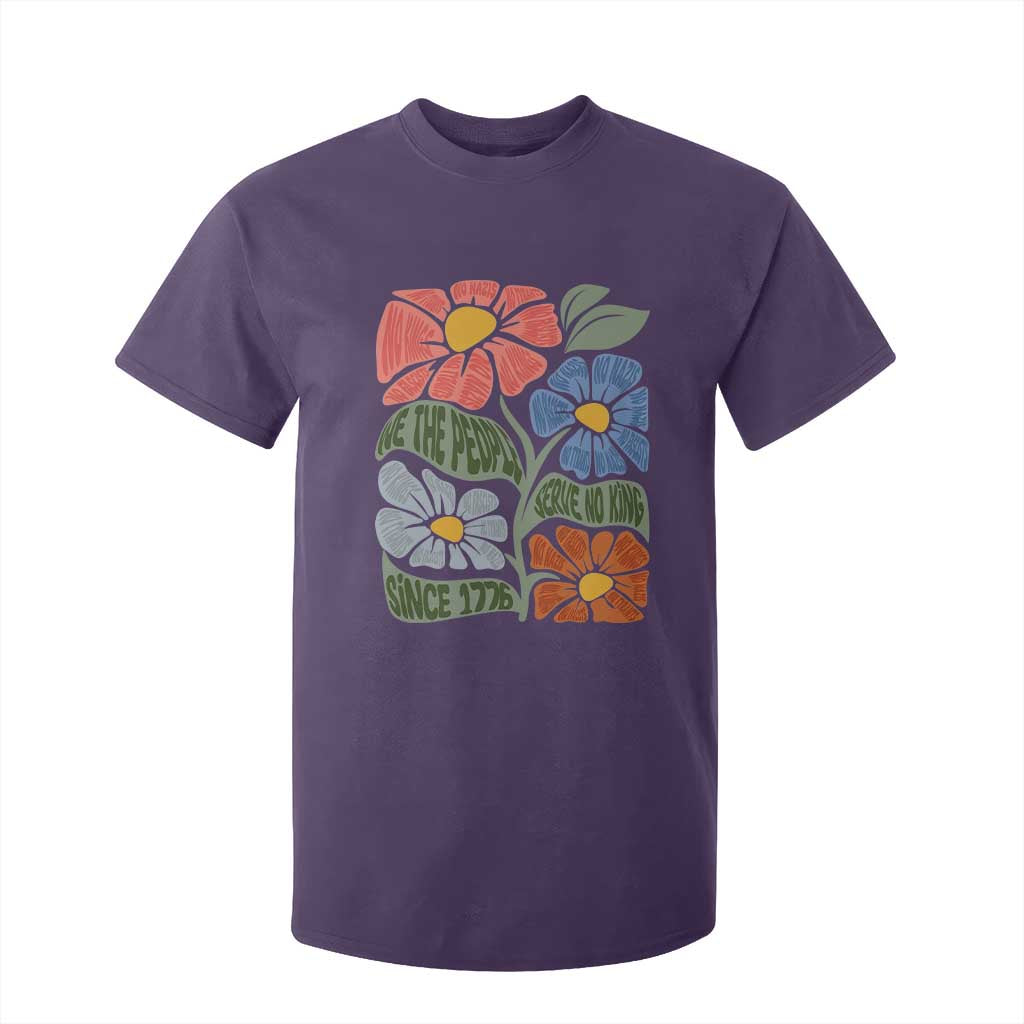 Wildflower Protest T Shirt For Kid We The People Serve No Kings TS12 Purple Print Your Wear